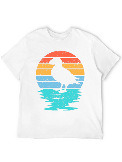 Camiseta Retro Puffin Sunset para Hombre