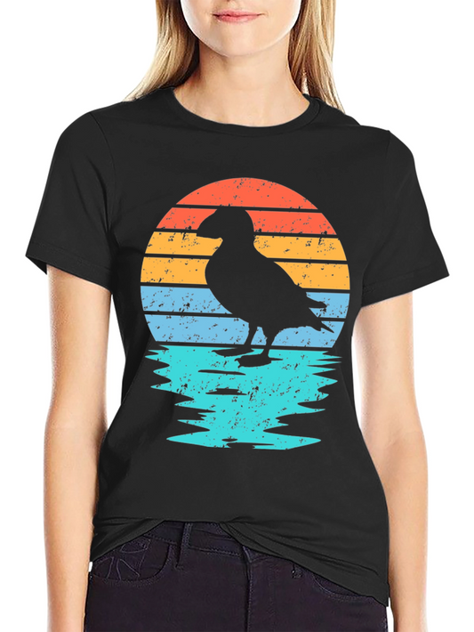 Camiseta Retro Puffin Sunset para Hombre