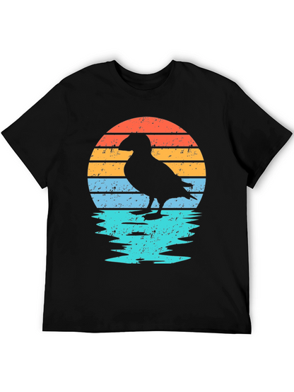 Camiseta Retro Puffin Sunset para Hombre