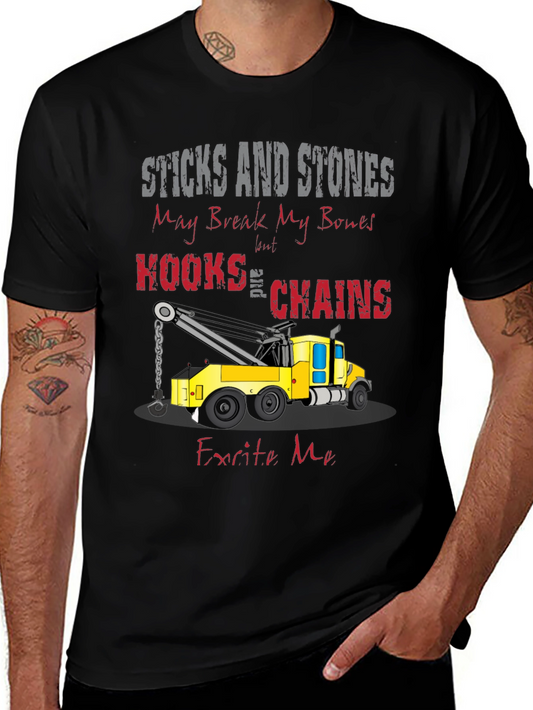 Camiseta Sticks and Stones para Amantes de Grúas