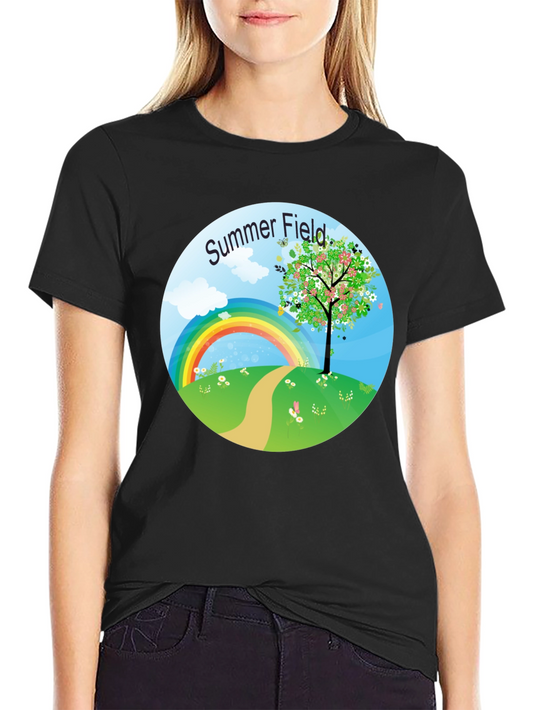 Camiseta Negra Campo de Verano