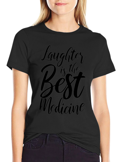 Camiseta Negra: La Risa es la Mejor Medicina