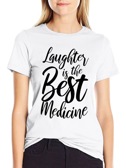 Camiseta Negra: La Risa es la Mejor Medicina