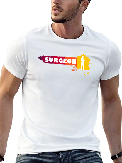 Camiseta Negra Surgeon - Diseño Médico Moderno