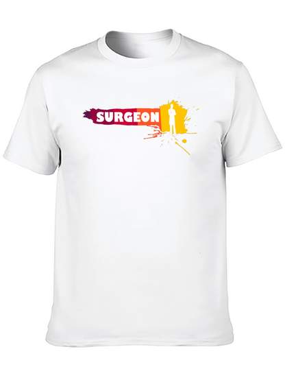 Camiseta Negra Surgeon - Diseño Médico Moderno