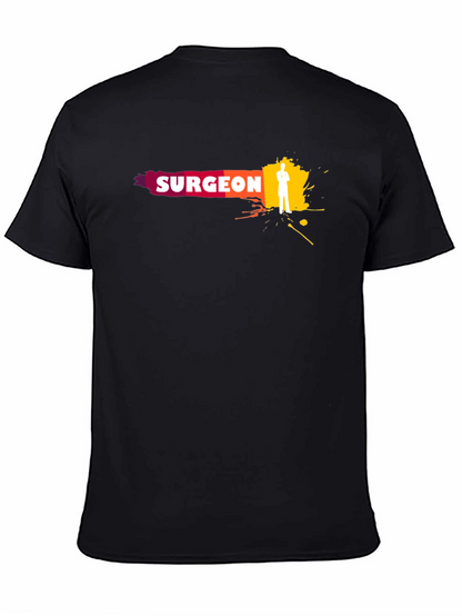 Camiseta Negra Surgeon - Diseño Médico Moderno