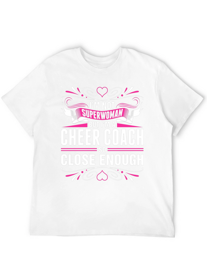 Camiseta Negra Cheer Coach Superwoman
