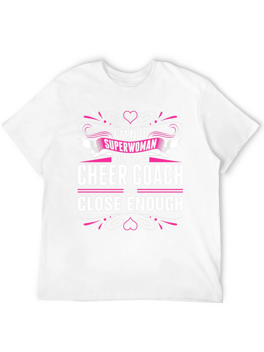 Camiseta Negra Cheer Coach Superwoman
