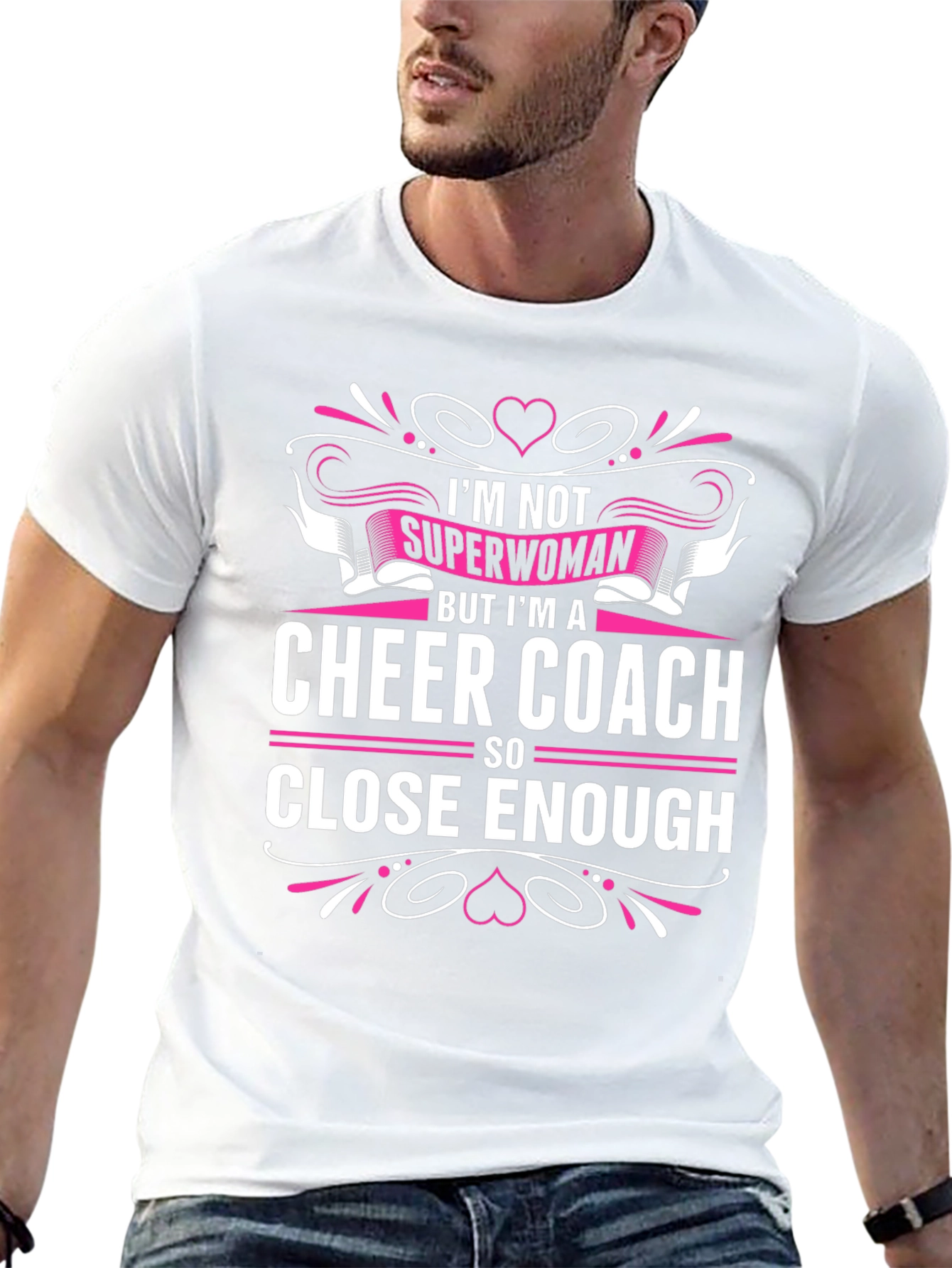 Camiseta Negra Cheer Coach Superwoman