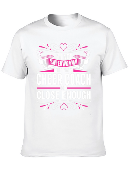 Camiseta Negra Cheer Coach Superwoman
