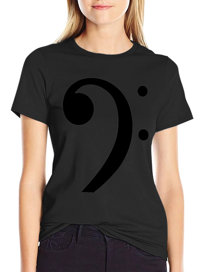 Camiseta Negra Clave de Fa Música