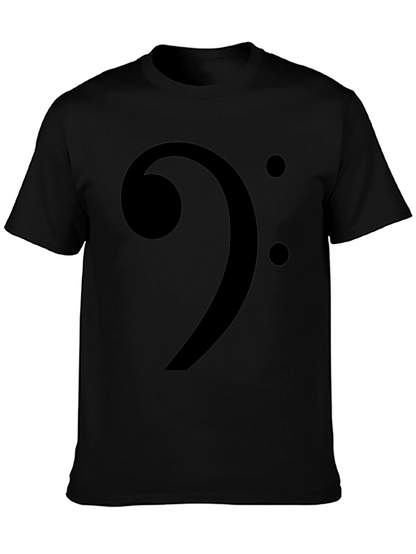 Camiseta Negra Clave de Fa Música