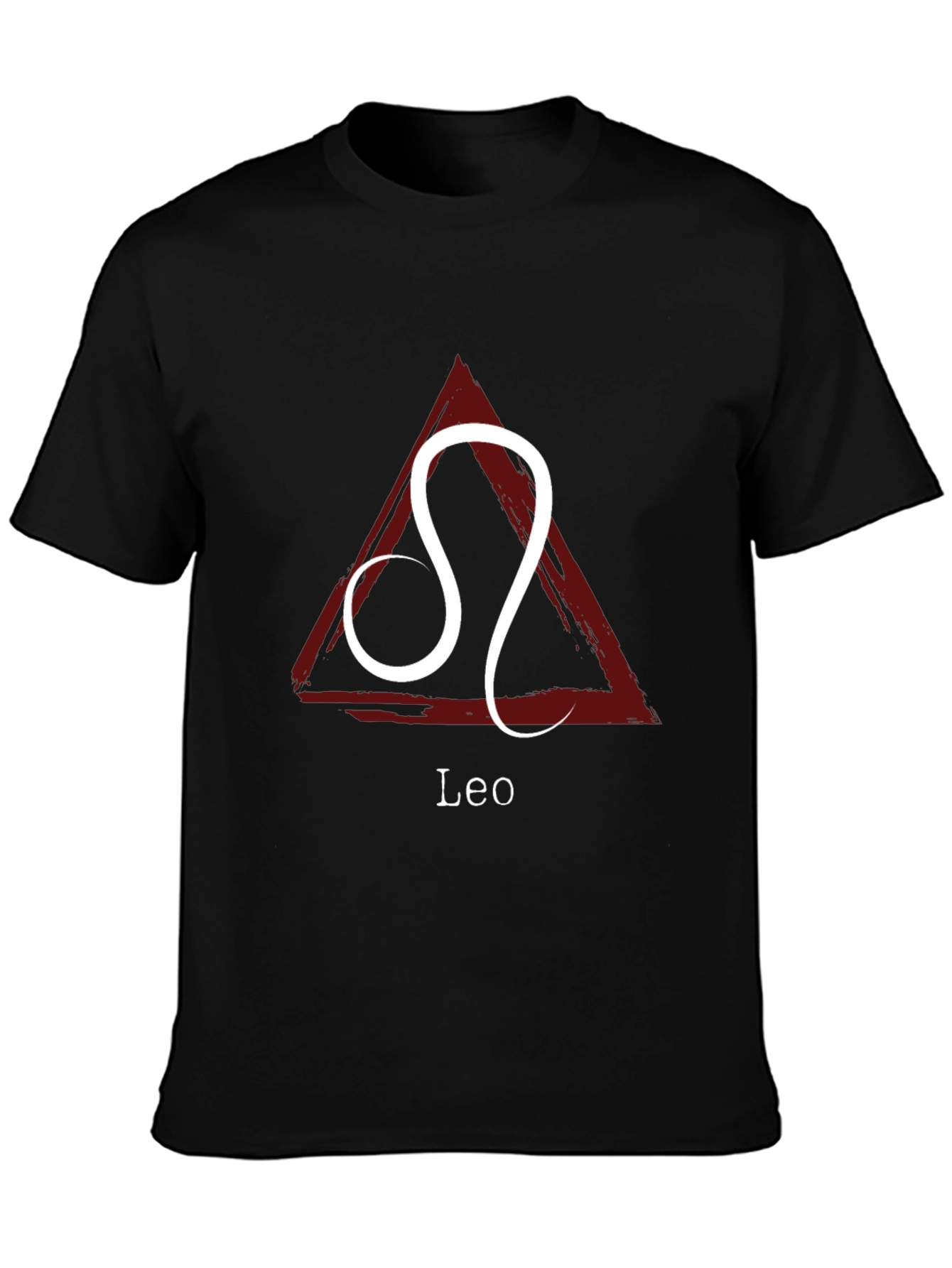 Camiseta Negra con Signo Zodiacal Leo