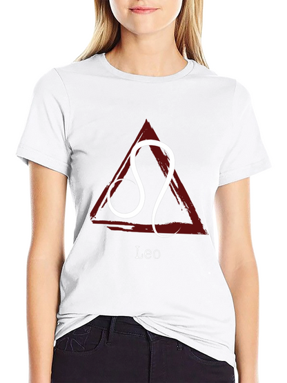 Camiseta Negra con Signo Zodiacal Leo