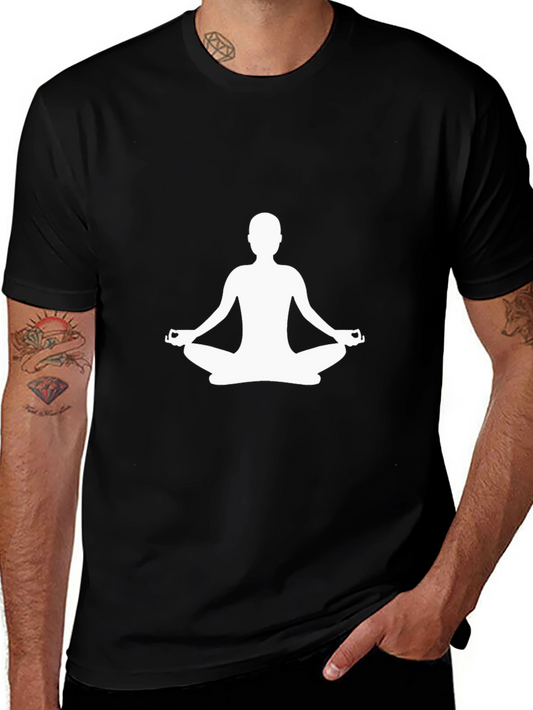 Camiseta Negra con Diseño de Yoga - Relájate con Estilo