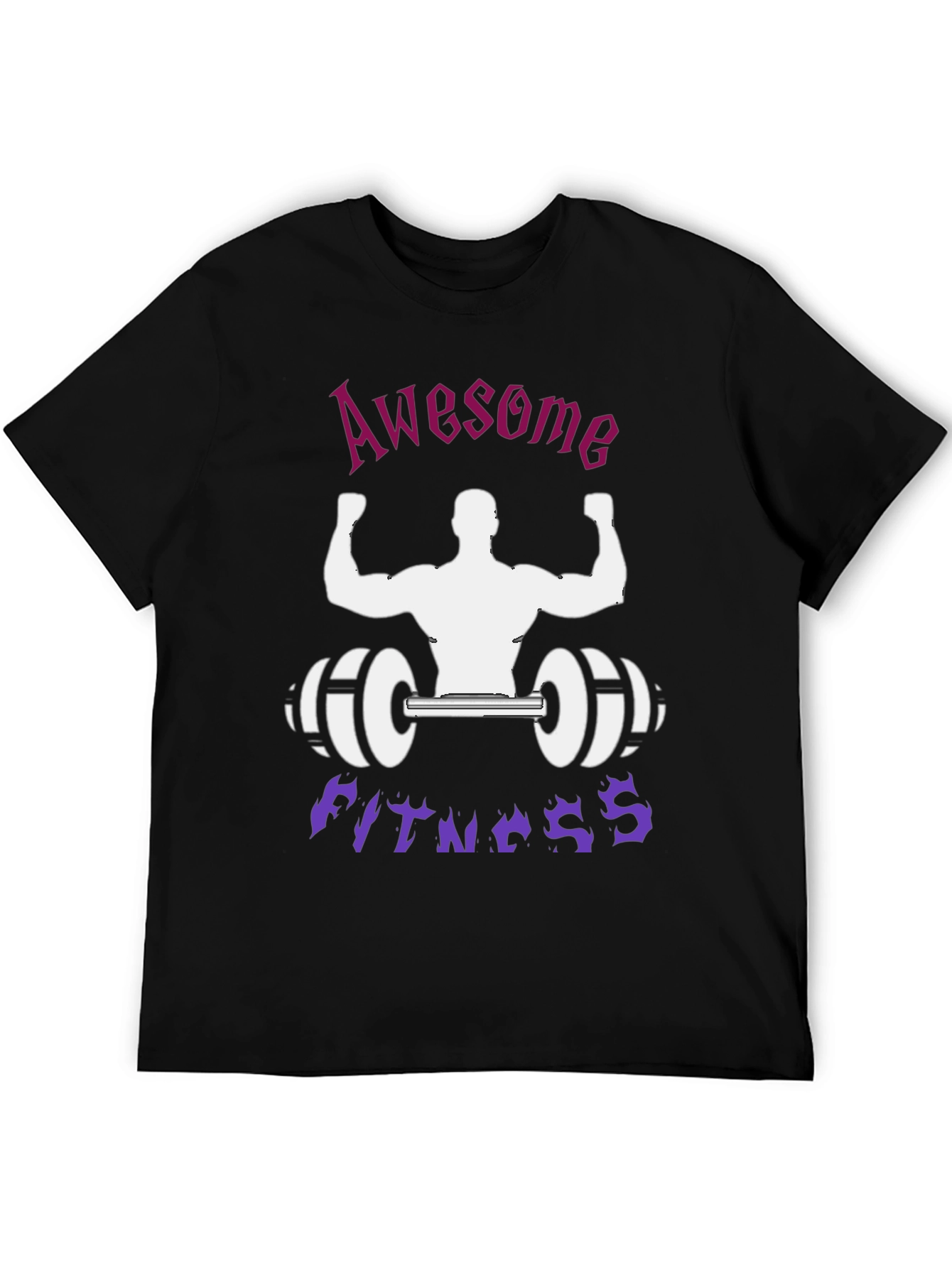 Camiseta Negra: ¡Awesome Fitness!