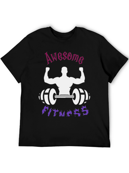 Camiseta Negra: ¡Awesome Fitness!