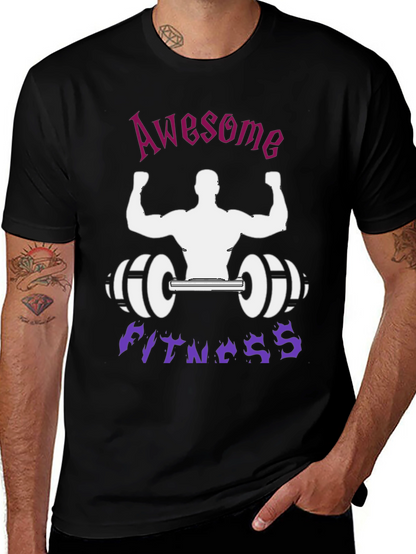 Camiseta Negra: ¡Awesome Fitness!
