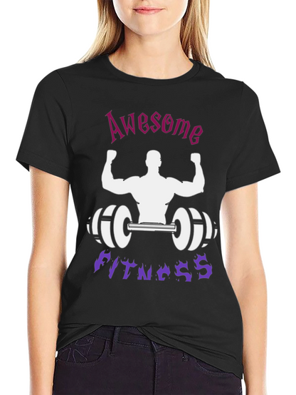 Camiseta Negra: ¡Awesome Fitness!