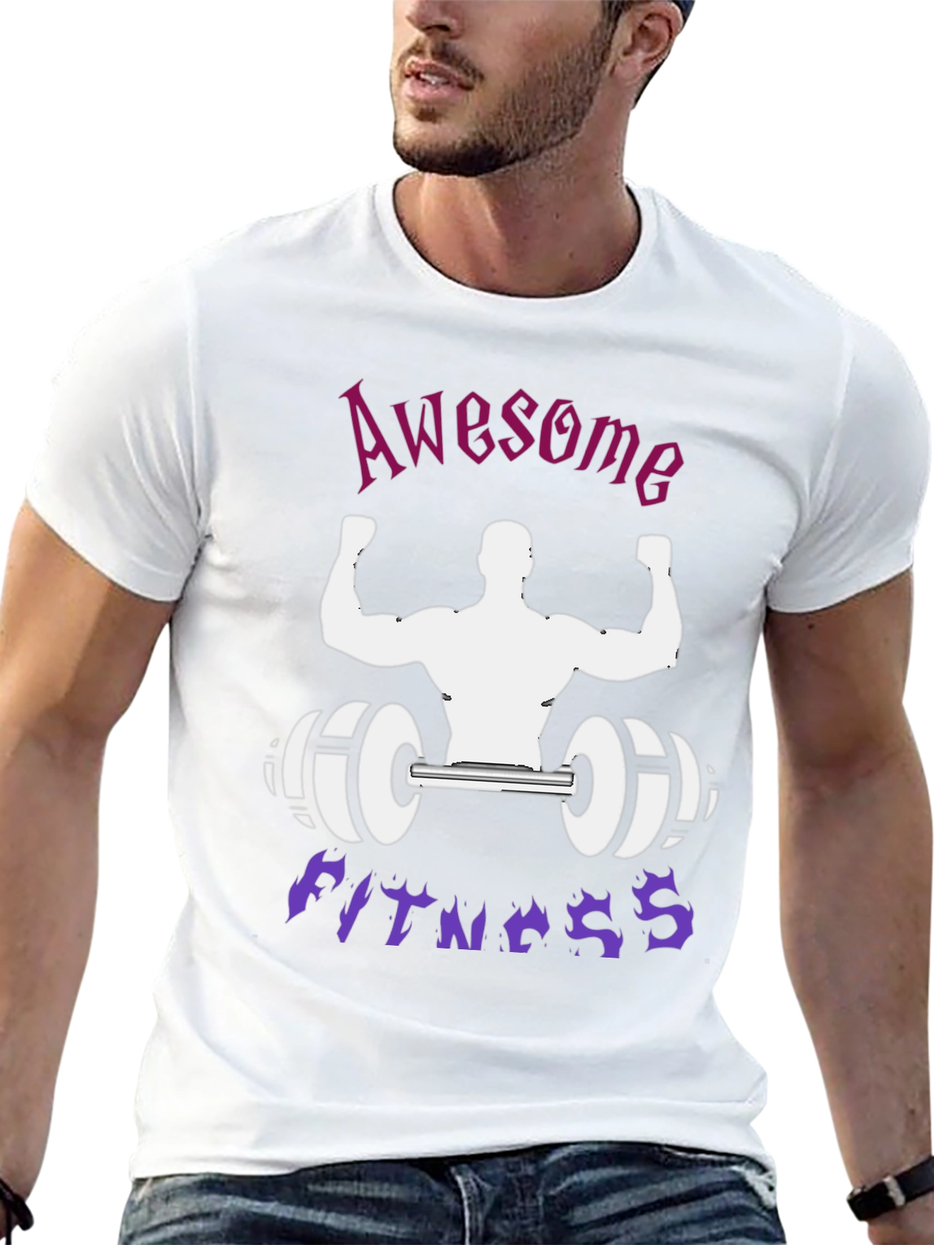 Camiseta Negra: ¡Awesome Fitness!