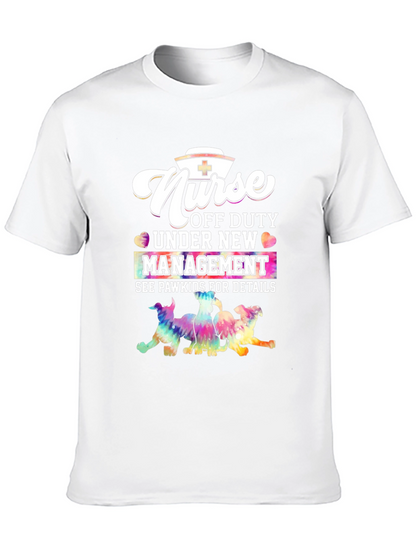 Camiseta Negra Nurse Off Duty - Pawkids Details