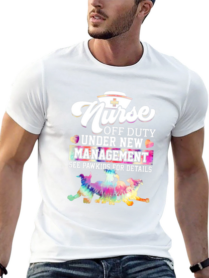 Camiseta Negra Nurse Off Duty - Pawkids Details