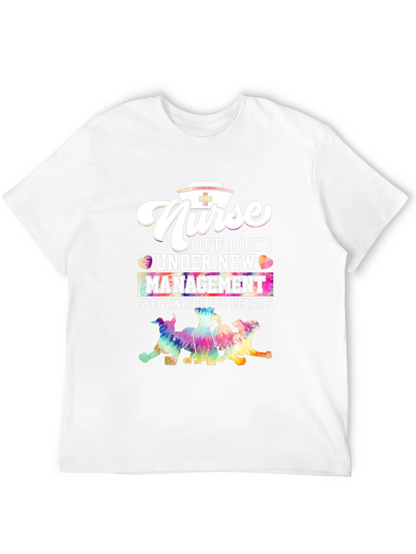 Camiseta Negra Nurse Off Duty - Pawkids Details
