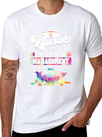 Camiseta Negra Nurse Off Duty - Pawkids Details