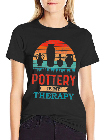 Camiseta Pottery Is My Therapy Estilo Retro