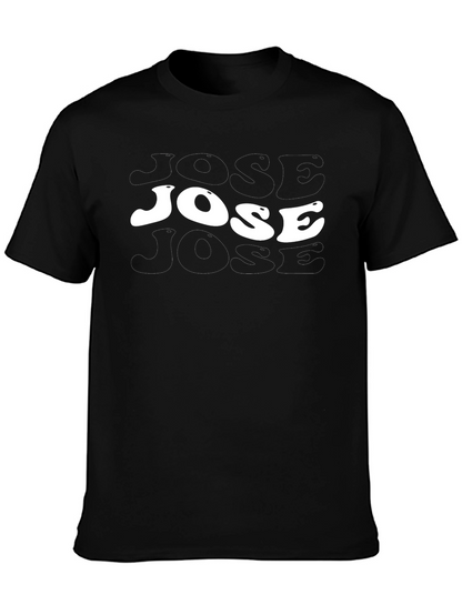 Camiseta Negra con Diseño Jose Retro