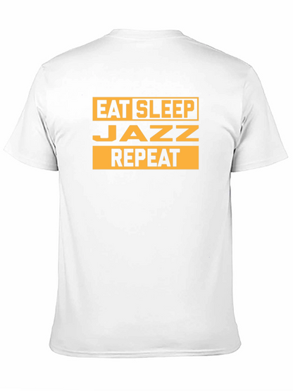 Camiseta Negra Hombre Eat Sleep Jazz Repeat
