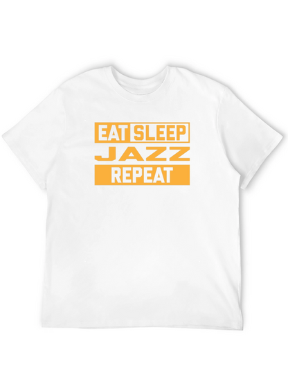 Camiseta Negra Hombre Eat Sleep Jazz Repeat