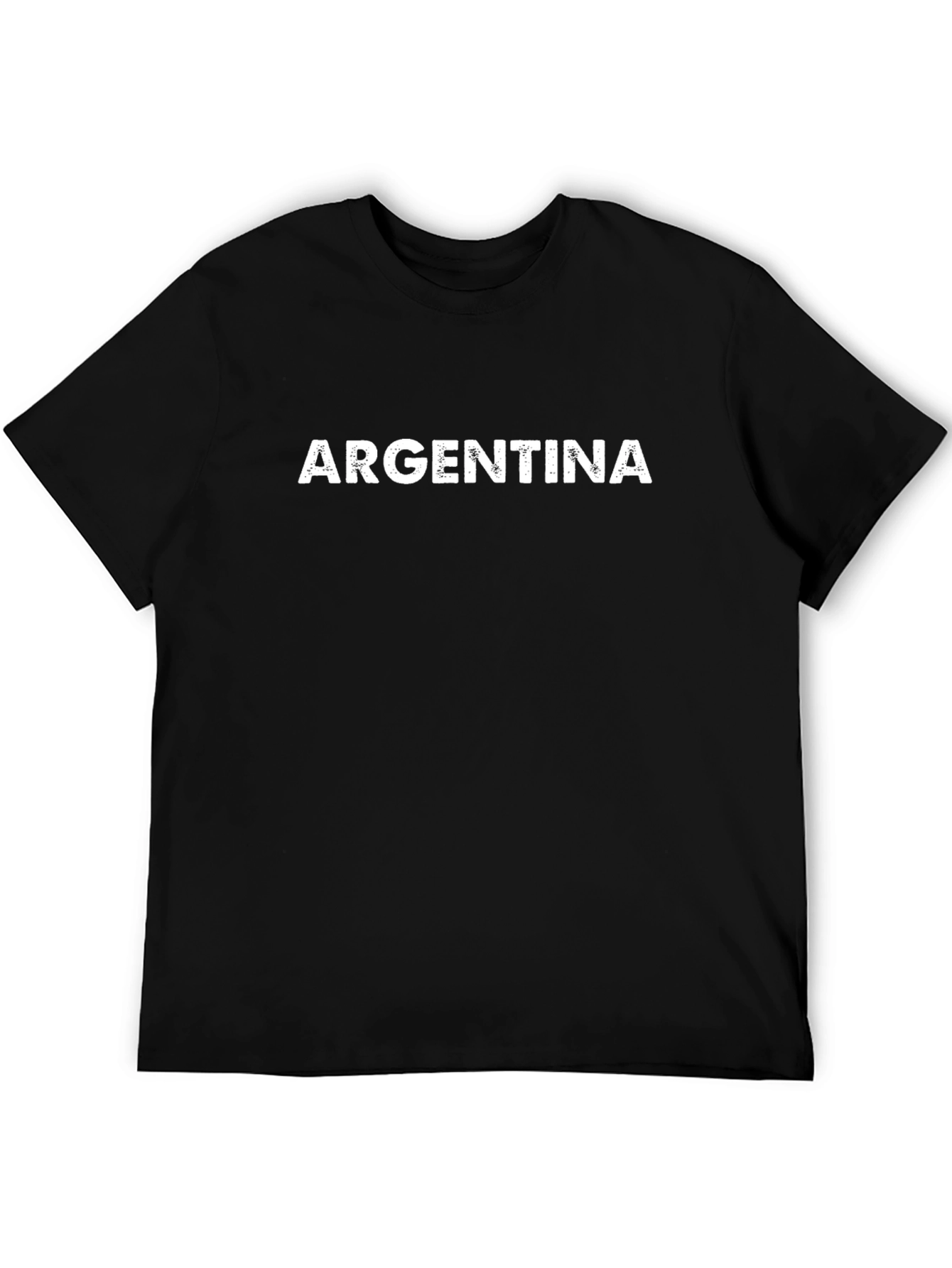Camiseta Negra Argentina - Diseño Casual Algodón