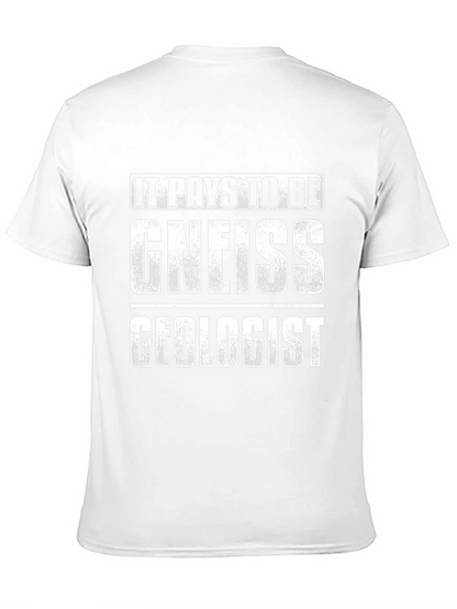 Camiseta Negra: Paga Ser Un Geólogo Gneiss