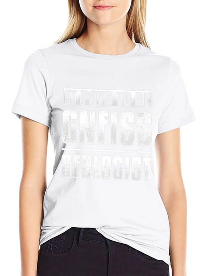 Camiseta Negra: Paga Ser Un Geólogo Gneiss