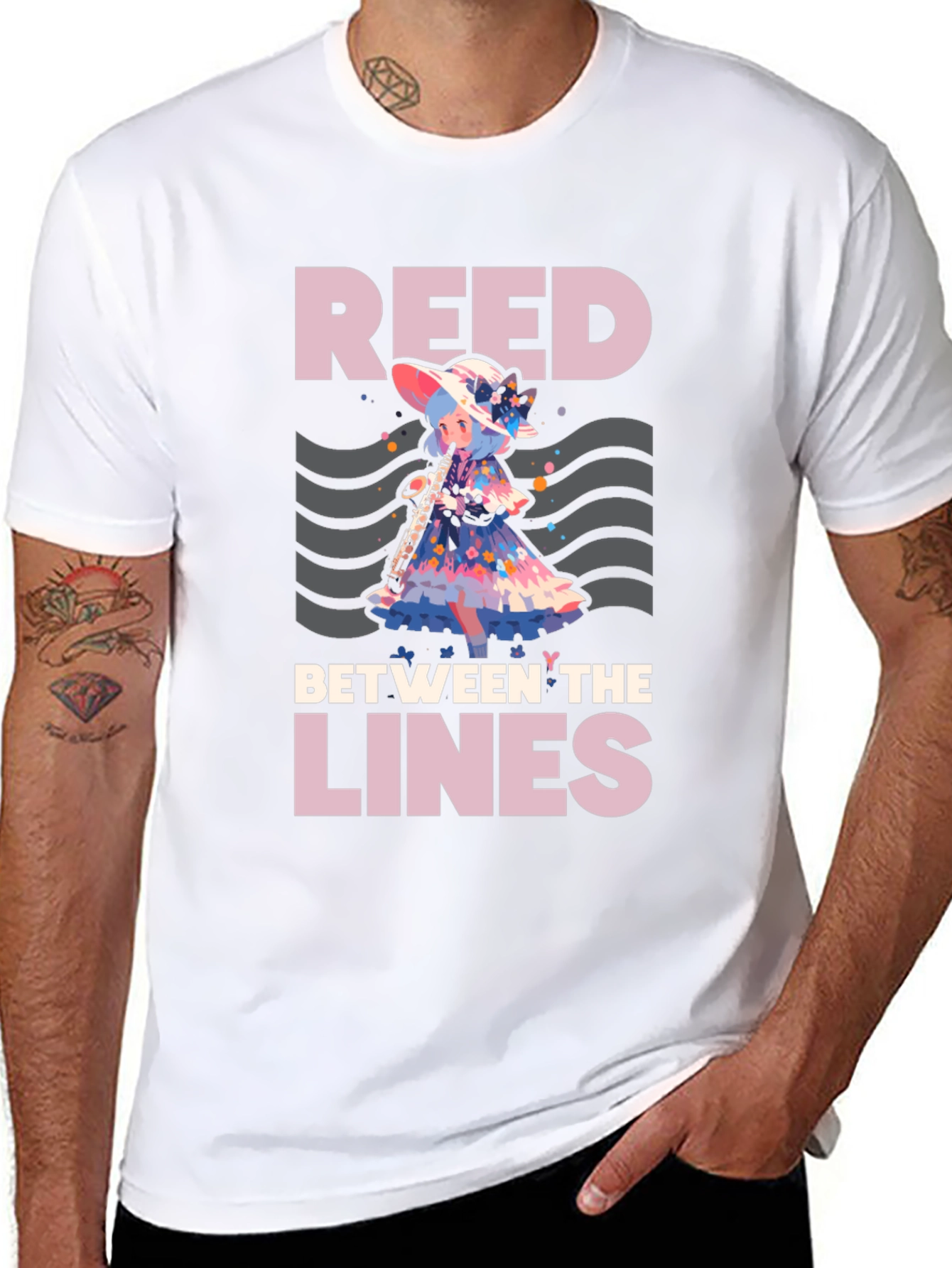 Camiseta Negra: Reed Between the Lines