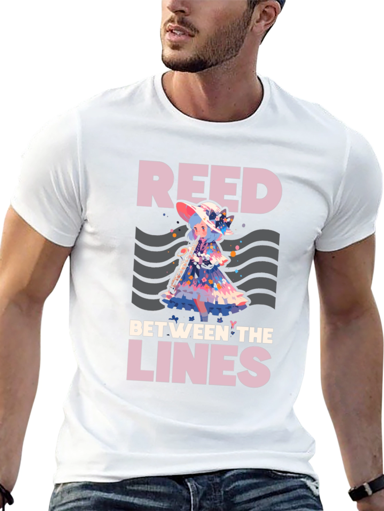 Camiseta Negra: Reed Between the Lines