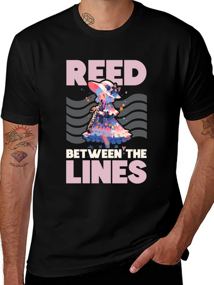 Camiseta Negra: Reed Between the Lines