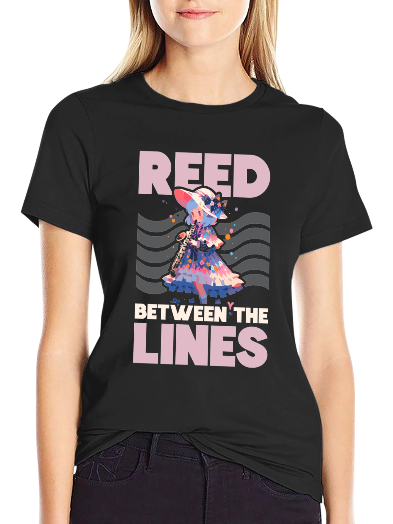 Camiseta Negra: Reed Between the Lines