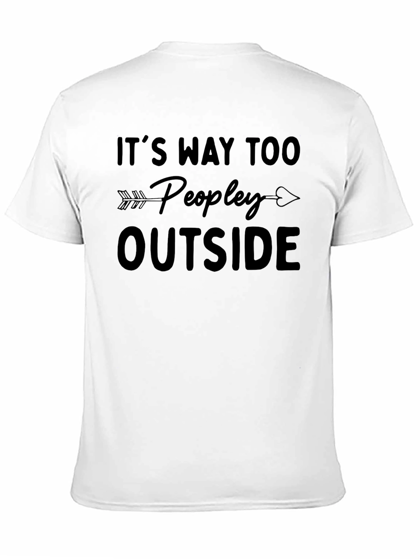 Camiseta Negra con Diseño Too Peopley Outside