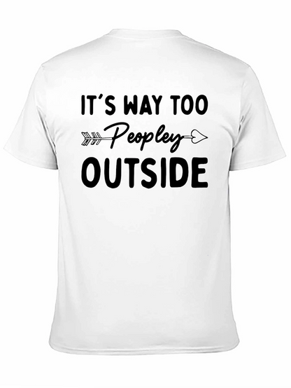 Camiseta Negra con Diseño Too Peopley Outside