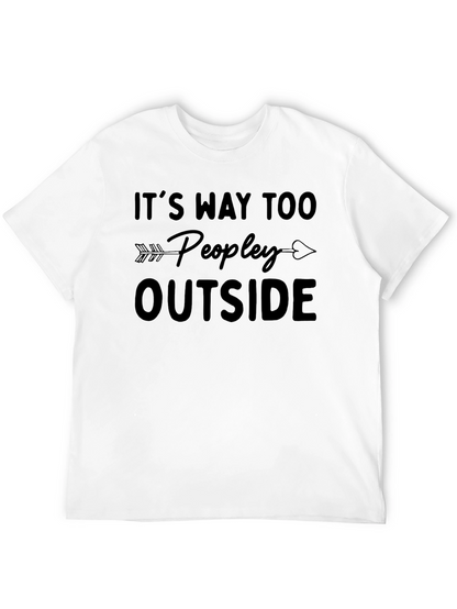 Camiseta Negra con Diseño Too Peopley Outside