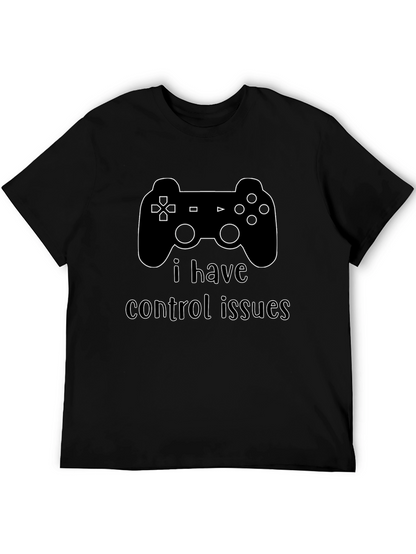 Camiseta Negra Problemas de Control Gamer