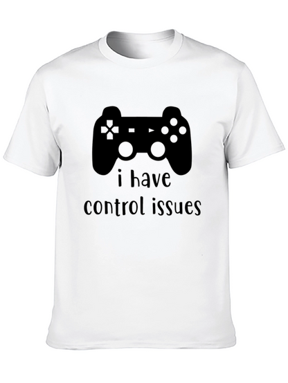 Camiseta Negra Problemas de Control Gamer