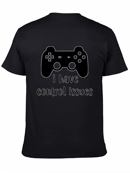 Camiseta Negra Problemas de Control Gamer