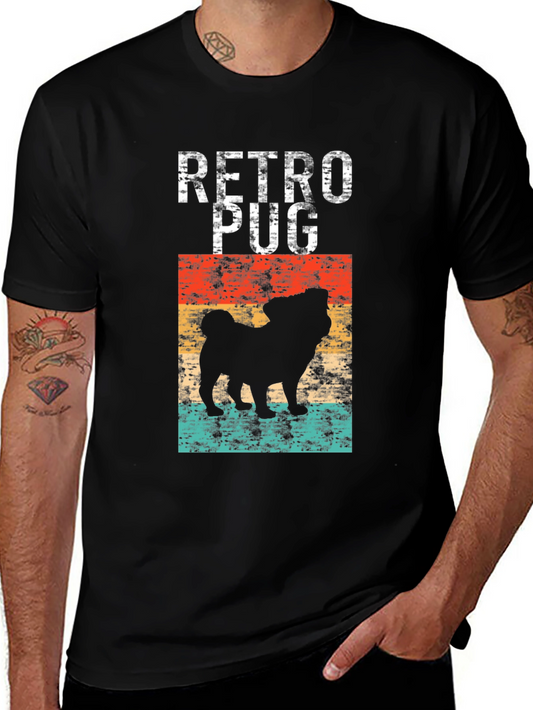 Camiseta Retro Pug - Diseño Vintage para Amantes de los Pugs