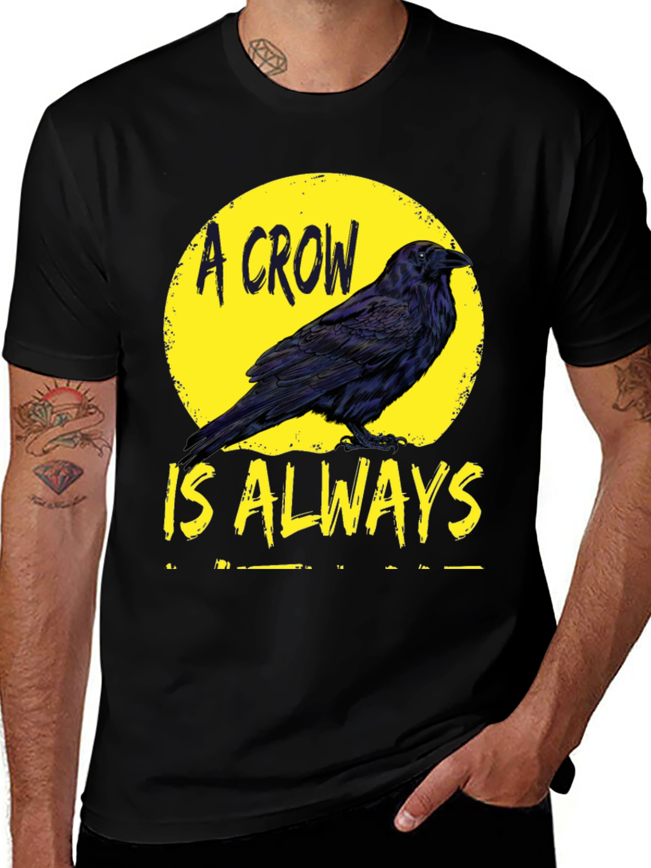 Camiseta Negra A Crow Is Always