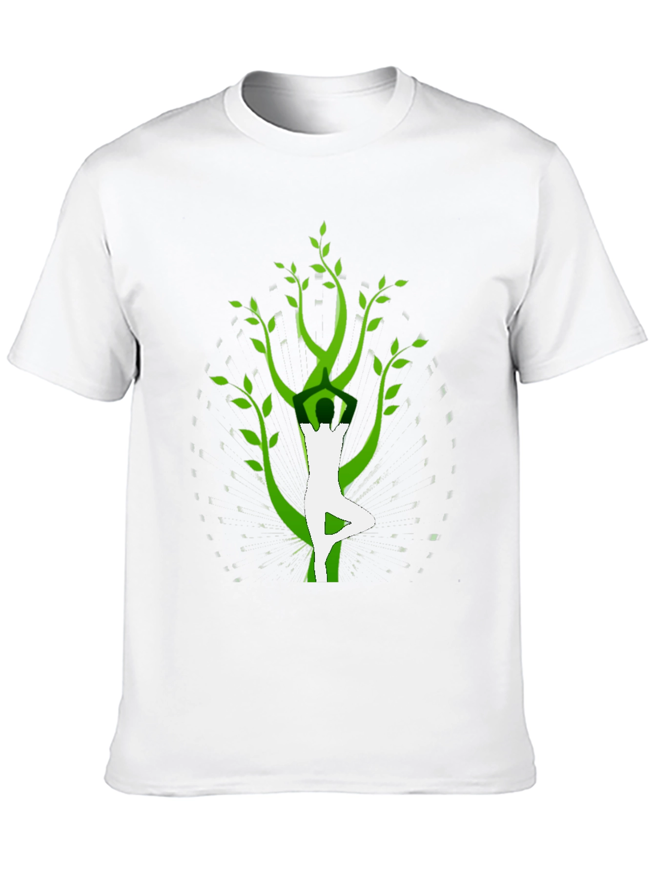 Camiseta Negra con Diseño Yoga-Árbol