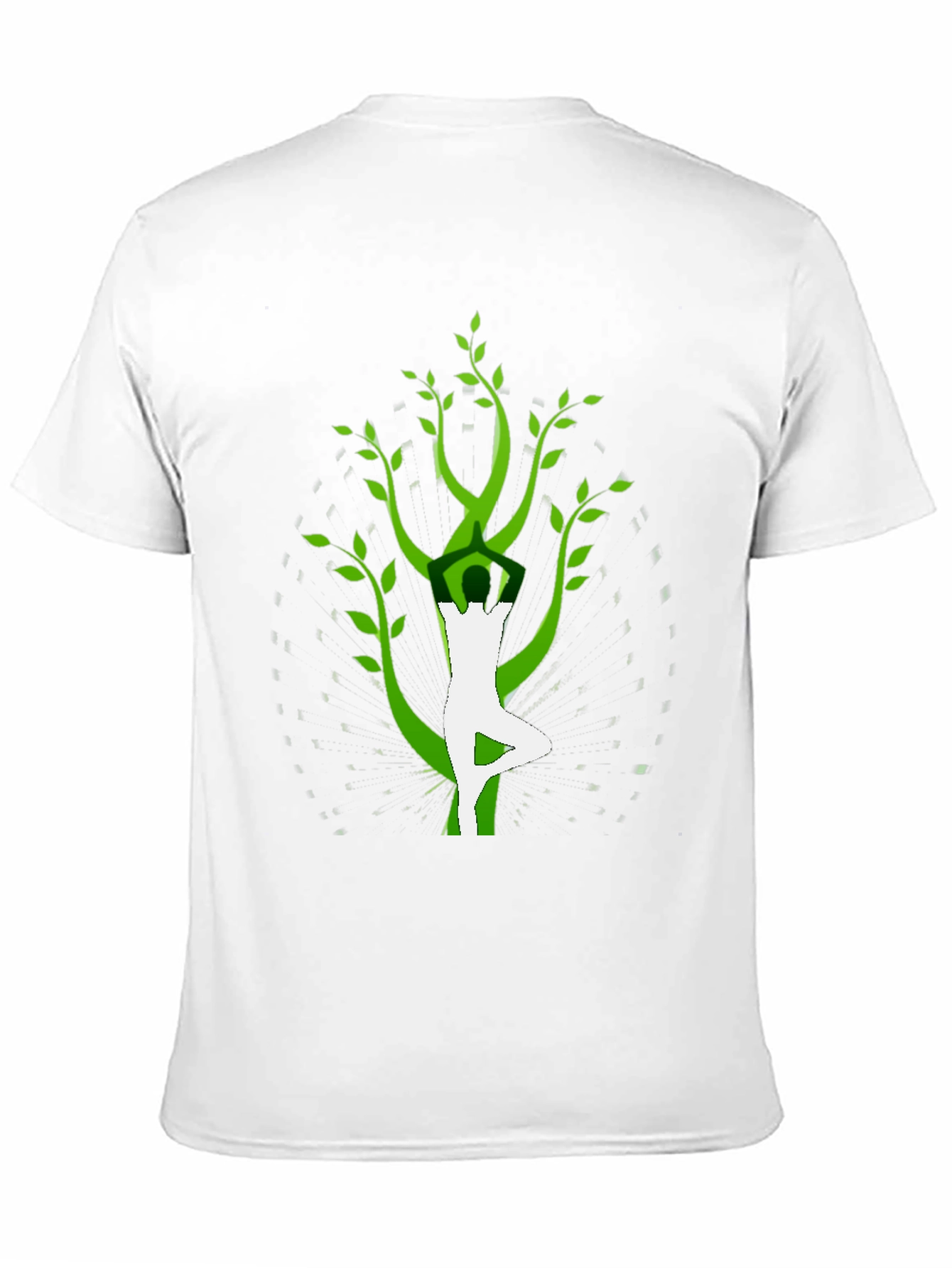 Camiseta Negra con Diseño Yoga-Árbol