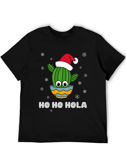 Camiseta Navideña Ho Ho Hola de Cactus